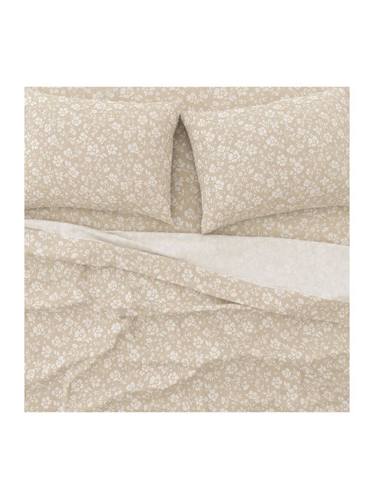 Astron Italy Emily Set Double Bed Sheets 240x260cm Olive 4 Pieces