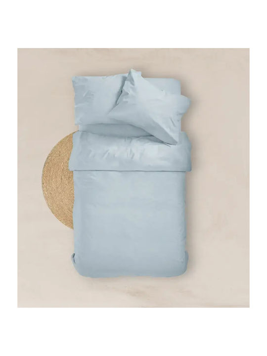 Borea Solid Bed Sheet Single With Rubber Hugger 100x200+25cm White
