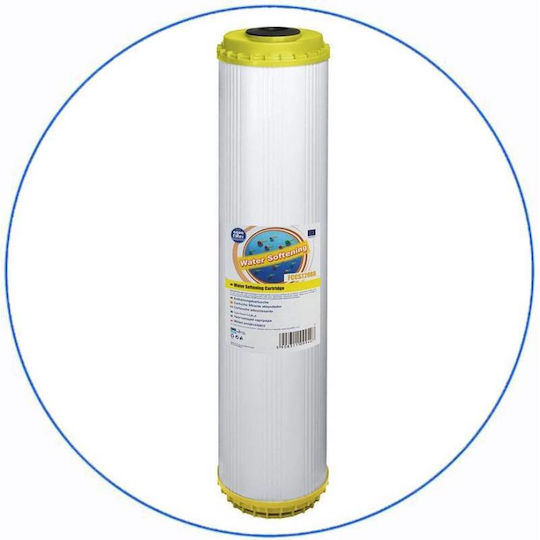 Aqua Filter Big Blue Συσκευή Φίλτρου Νερού Τριπλή Κεντρικής Παροχής Διατομής 1'' με Ανταλλακτικό Φίλτρο BBPSCSTCBLP20
