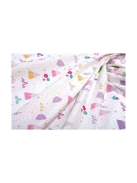 Dimcol Baby Bettlaken Für Krippe Baumwolle Whimsical Mountainside 587 Mehrfarbig 120x160cm 3 Stück