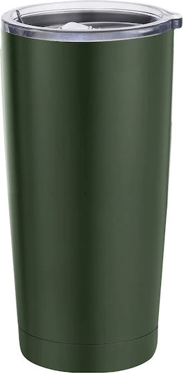 Klikareto Thermos Bottle 600ml with Double Inner Metal Lining of Excellent Quality and Wear Resistance in Green Colour Modern and Practical Choice for Keeping Your Beverage Temperature