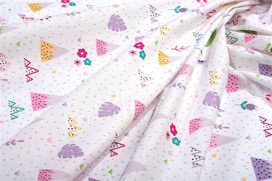 Dimcol Baby Bettlaken Mit Gummizug Whimsical Mountainside 587 Weisse 70x140cm
