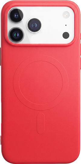 Bigben Case Iphone 17 Pro Max Magsafe In Soft Silicone Soft Touch Finish Red