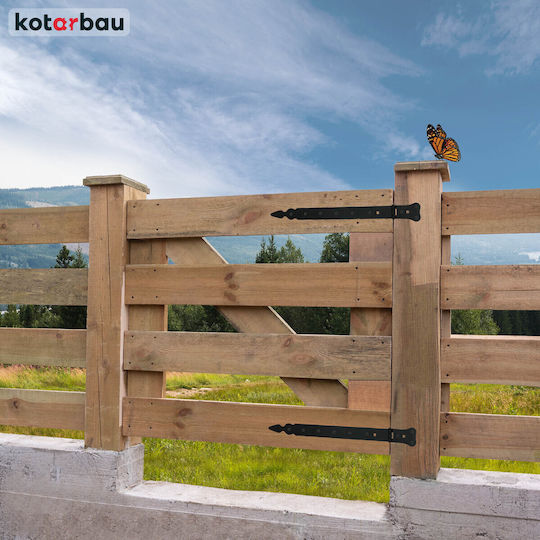 Kotarbau Balcony Hinge Doors Shutters Gates Balcony Steel Black 400 Mm Set 2 Pcs