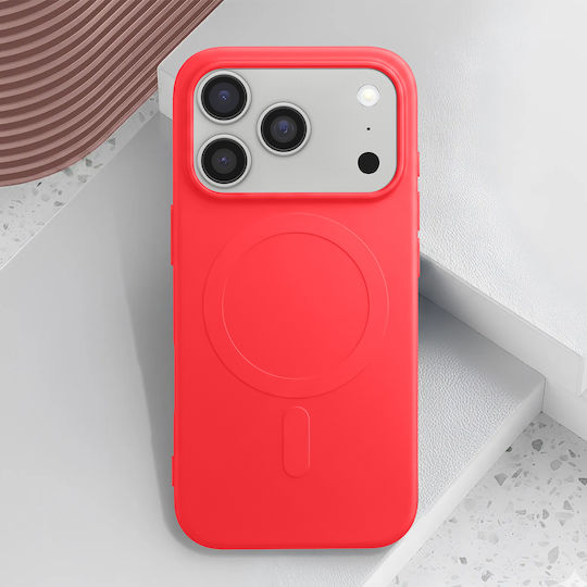 Bigben Case Iphone 17 Pro Magsafe In Soft Silicone Soft Touch Finish Red