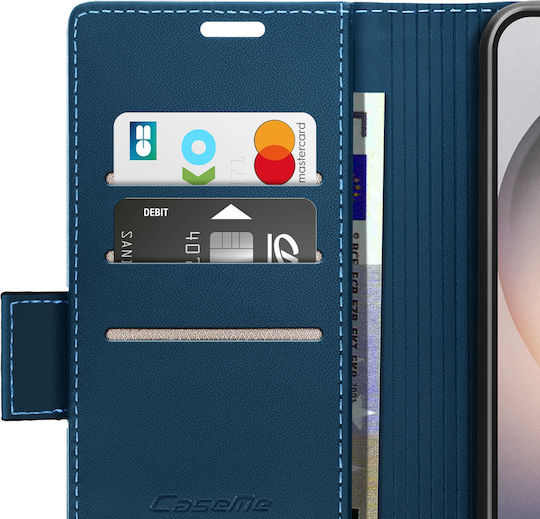 Caseme Калъф Портмоне Galaxy S26 Ultra Anti-rfid Лъскав Ефект Кожа Нощно Син