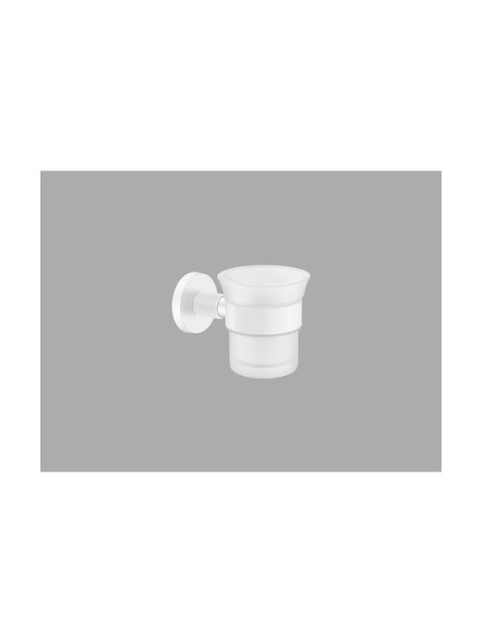 Sanco Dorian 121301-A03 Wall Mounted Glass Silver Cup Holder
