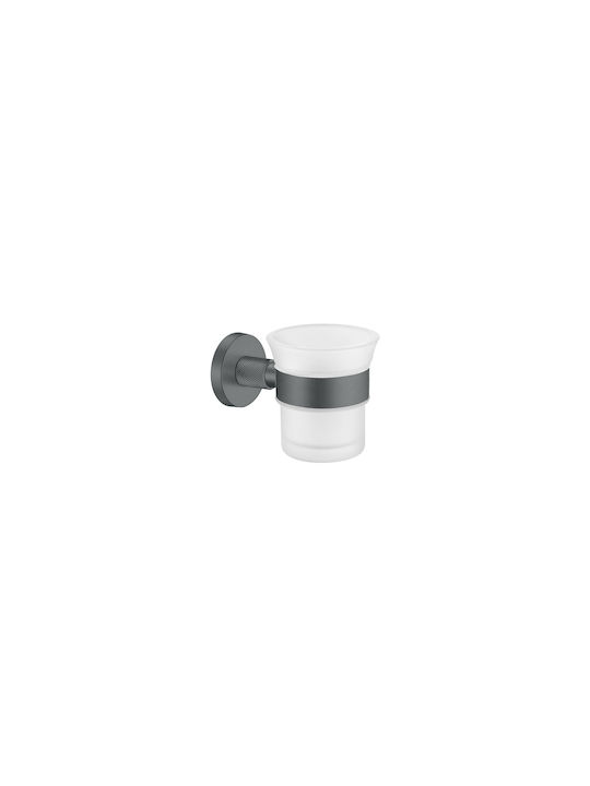 Sanco Dorian 121301-A03 Wall Mounted Glass Silver Cup Holder