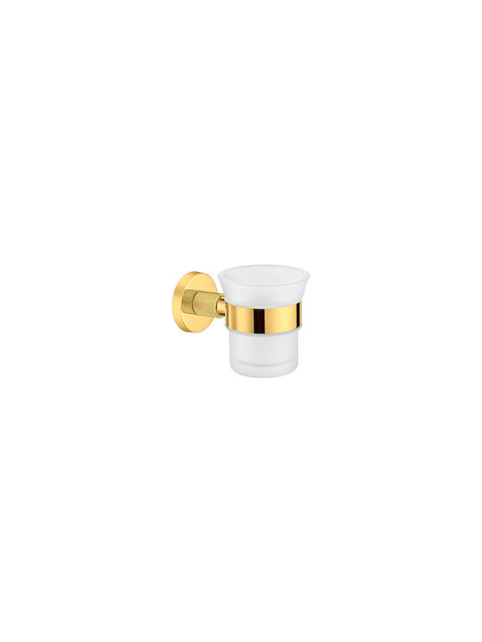 Sanco Dorian 121301-A03 Wall Mounted Glass Silver Cup Holder