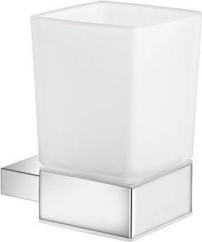 Sanco Monogram 120401-M102 Wall Mounted Glass Beige Cup Holder