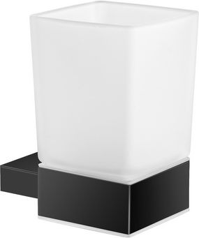 Sanco Monogram 120401-M102 Wall Mounted Glass Beige Cup Holder