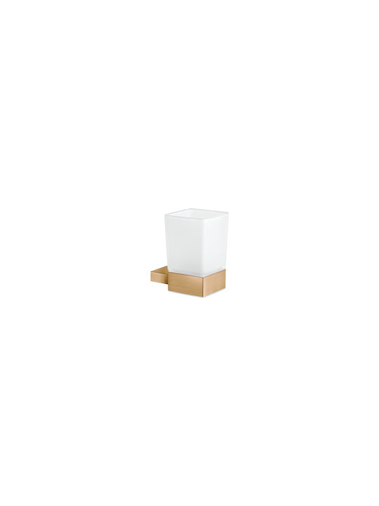 Sanco Monogram Wandmontierte Glas-Getränkehalter Beige