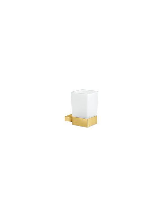 Sanco Monogram Wandmontierte Glas-Getränkehalter Beige