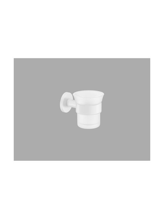 Sanco Gaea 121201-A03 Wall Mounted Glass Silver Cup Holder