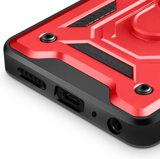 Mayaxess Case Xiaomi Redmi 15c Shockproof Mil-std 810g Camera Cover Ring Stand Red