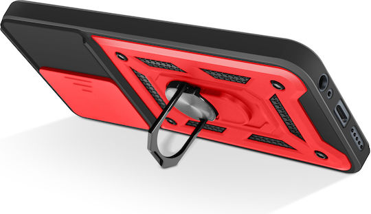 Mayaxess Case Xiaomi Redmi 15c Shockproof Mil-std 810g Camera Cover Ring Stand Red