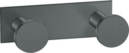 Sanco Bath 00682-A03 Double Bathroom Hook With Screws Silver