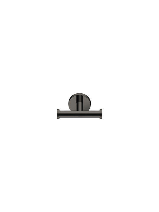 Sanco Gaea Double Bathroom Hook With Screws Silver