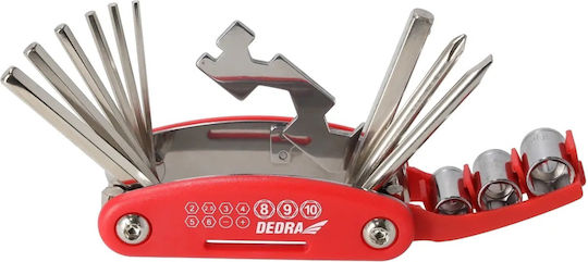 Dedra Fahrrad-Multitool-Reparaturset 15 Teile Crv