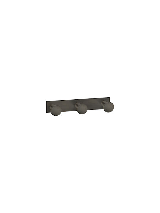 Sanco Bath 00683-M25 Cârlig Triplu Suport Prosoape Montat Pe Perete Cu Șuruburi Bronz