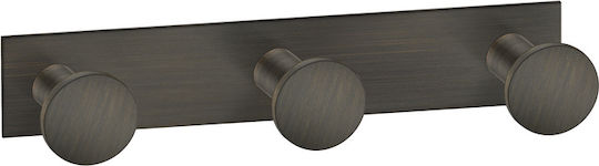 Sanco Bath 00683-M25 Cârlig Triplu Suport Prosoape Montat Pe Perete Cu Șuruburi Bronz