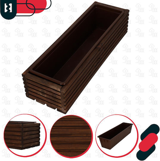 Kotarbau Дървена Кутия За Саксии Кафява 20x20см