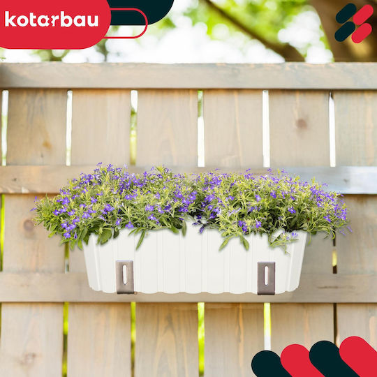 Kotarbau Γλάστρα Ξύλινη White 40εκ.