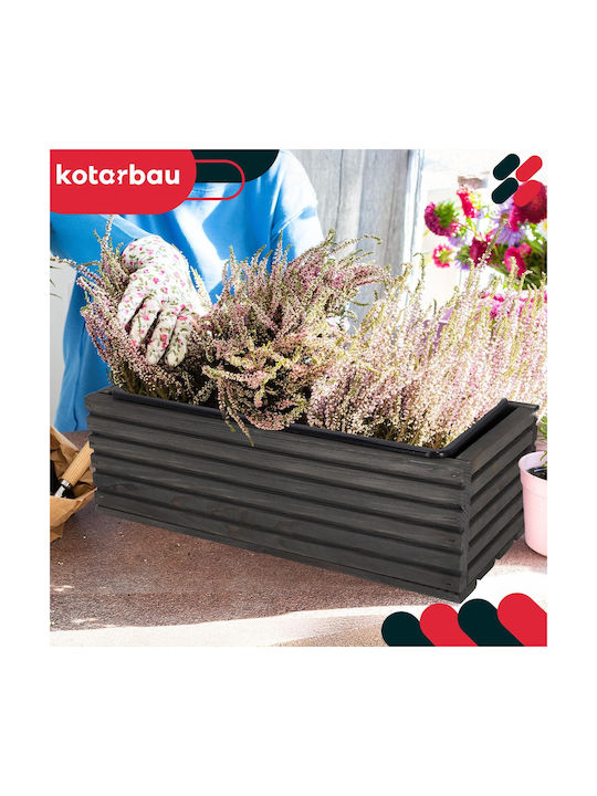 Kotarbau Ζαρντινιέρα Ξύλινη Anthracite 20x20εκ.