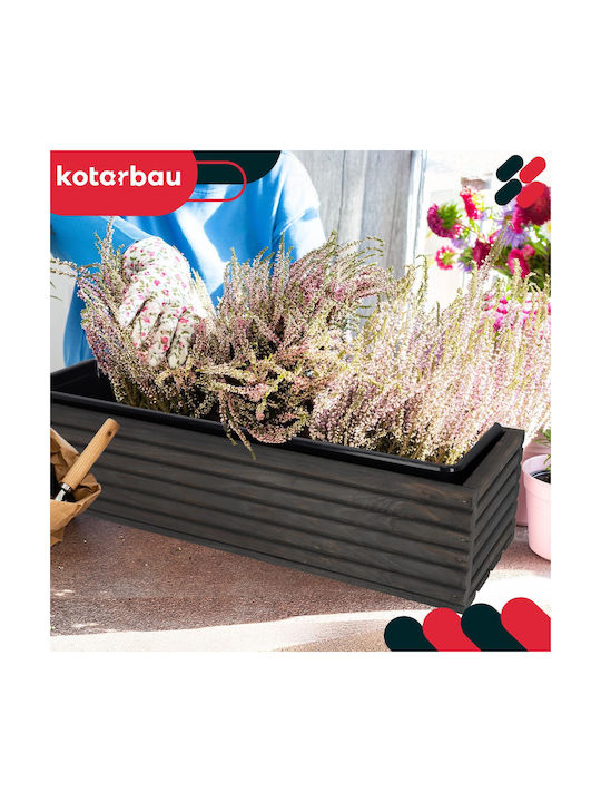 Kotarbau Ζαρντινιέρα Ξύλινη Anthracite 20x20εκ.