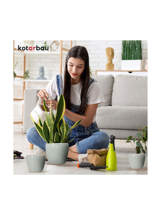 Kotarbau Keramik Blumentopf Grau