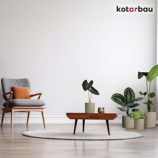 Kotarbau Σετ 2 Γλάστρες Πήλινες Concrete