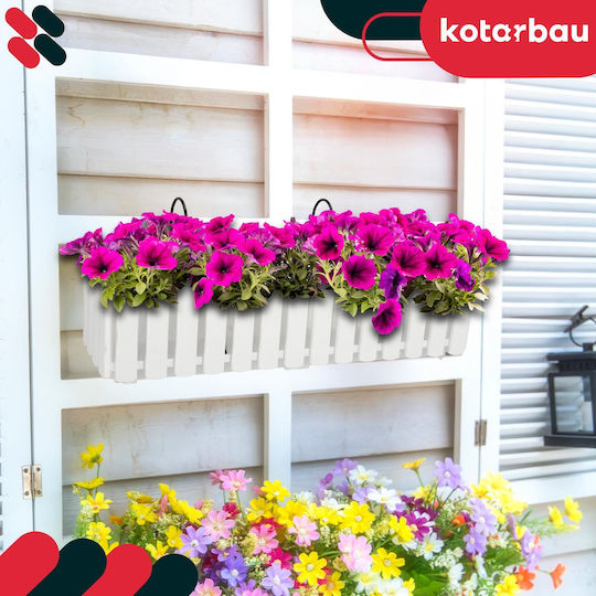 Kotarbau Set of 2 Wooden Flower Pots White