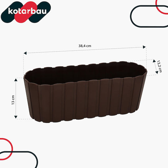 Kotarbau Σετ 2 Ζαρντινιέρες Ξύλινες Brown Kotarbau Σετ 2 Ζαρντινιέρες Ξύλινες Brown
