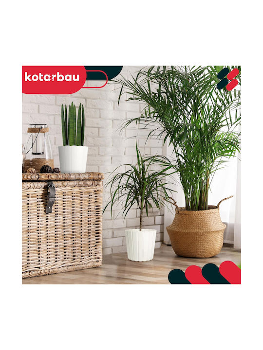Kotarbau Kunststoff Blumentopf Weiß