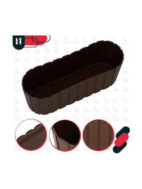 Kotarbau Set of 2 Wooden Brown Planter Boxes
