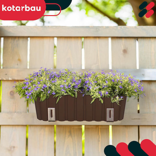 Kotarbau Set 2 Hölzerne Blumenkästen Braun