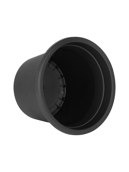 Vilde Kunststoff Blumentopf Schwarz
