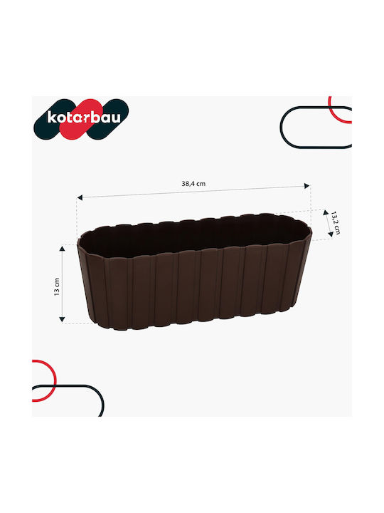 Kotarbau Set 6 Hölzerne Blumenkasten Braun