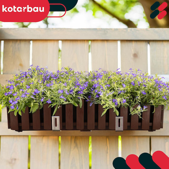 Kotarbau Γλάστρα Ξύλινη Rustic Brown 60εκ.