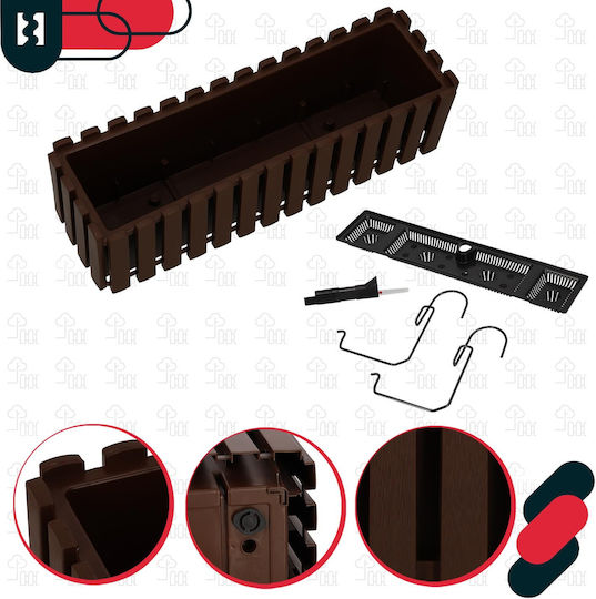 Kotarbau Set 2 Hölzerne Blumenkästen Braun