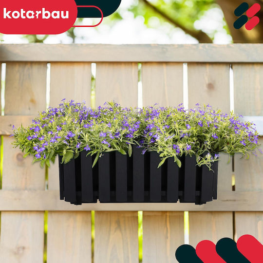 Kotarbau Σετ 4 Ζαρντινιέρες Ξύλινες Anthracite