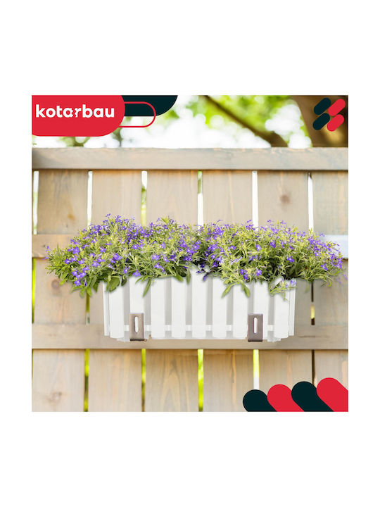 Kotarbau Σετ 4 Γλάστρες Ξύλινες Rustic White