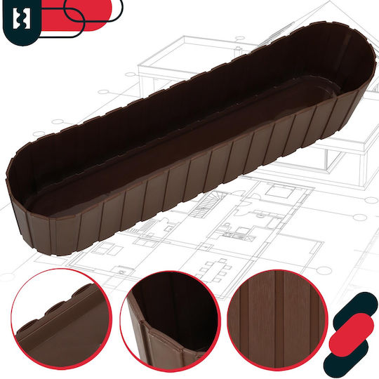 Kotarbau Ζαρντινιέρα Πλαστική Rustic Brown Kotarbau Ζαρντινιέρα Πλαστική Rustic Brown