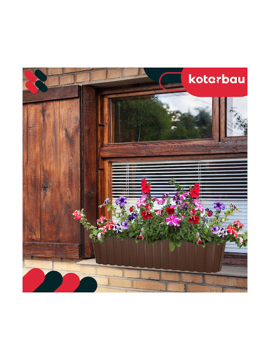 Kotarbau Plastic Rustic Brown Planter Box 13cm