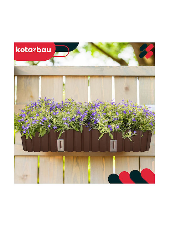 Kotarbau Plastic Rustic Brown Planter Box 13cm