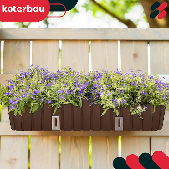 Kotarbau Kotarbau Kunststoff Blumenkasten Rustikales Braun 13 cm