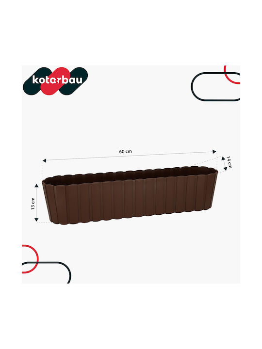 Kotarbau Plastic Rustic Brown Planter Box 13cm