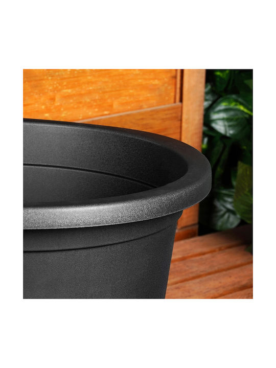 Vilde Plastic Black Flower Pot 39x39cm