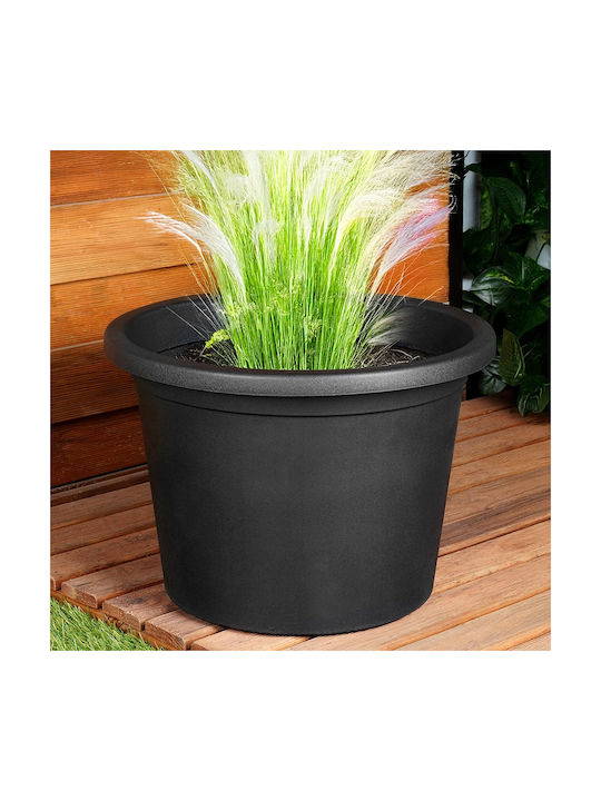 Vilde Plastic Black Flower Pot 39x39cm