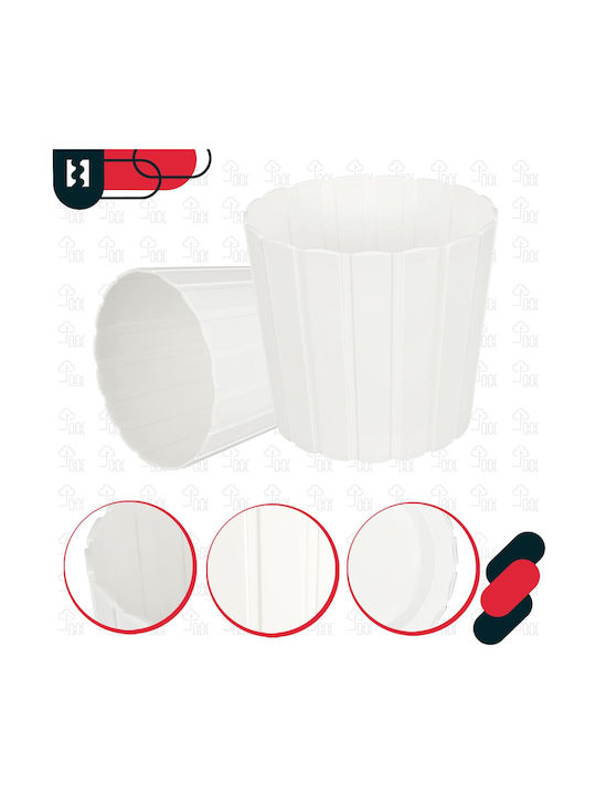 Kotarbau Set 4 Ghivece De Flori Din Plastic Albe